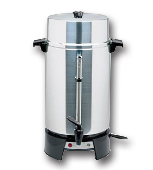 Polished Aluminum Coffee Maker 40-110 Cups